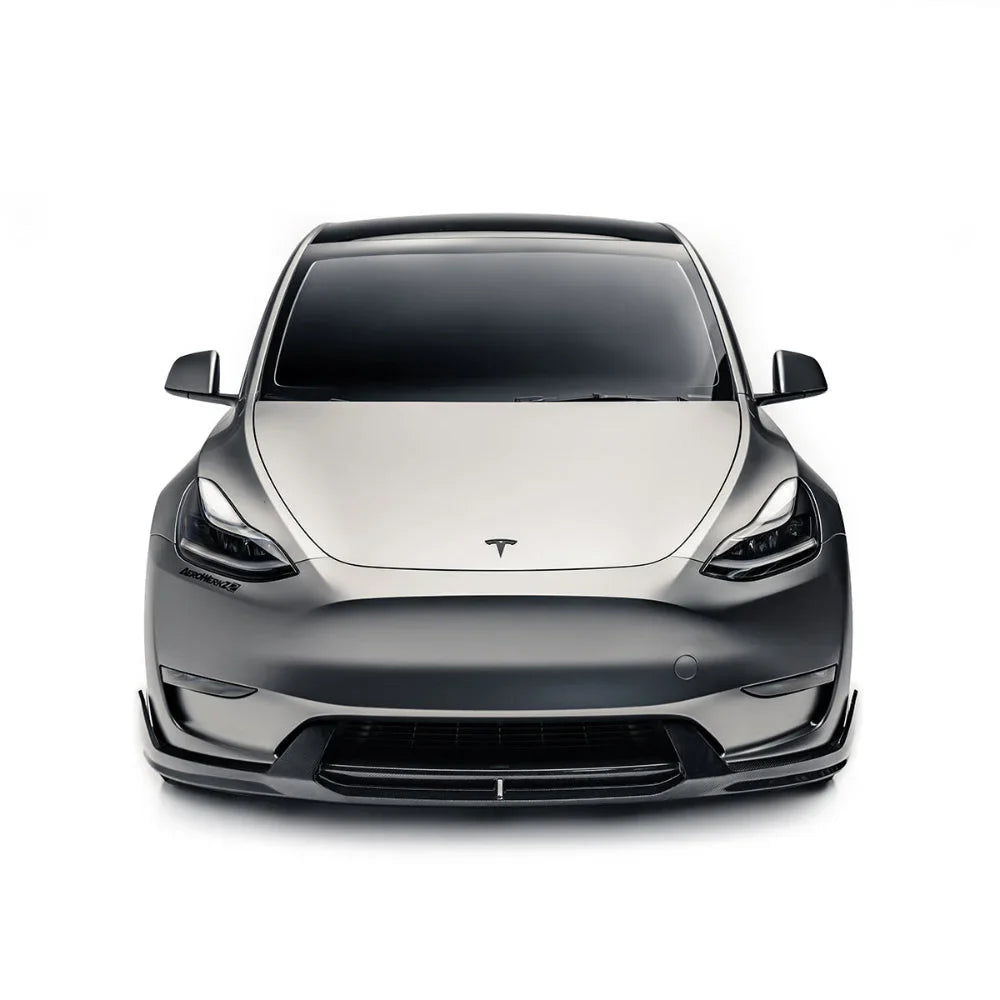 ADRO Carbon Fibre Front Lip V2 Tesla Model Y 19+