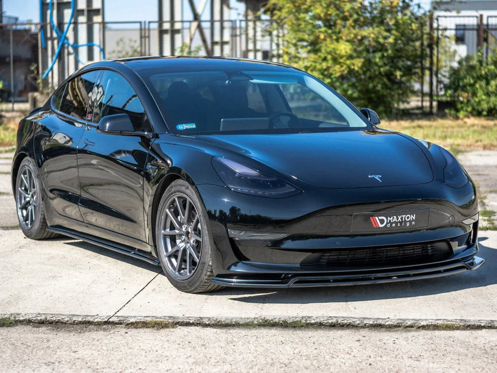 Maxton Design Front Splitter V.2 Tesla Model 3 2017-