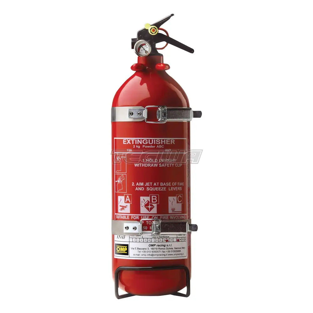 OMP Fire Extinguisher 2kg Powder EN3 Homologated