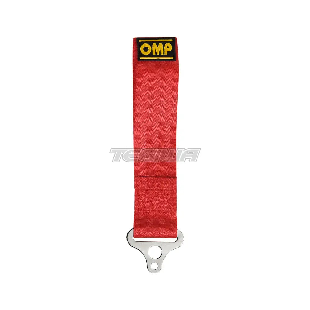 OMP Tow Hook 2in Strap Red