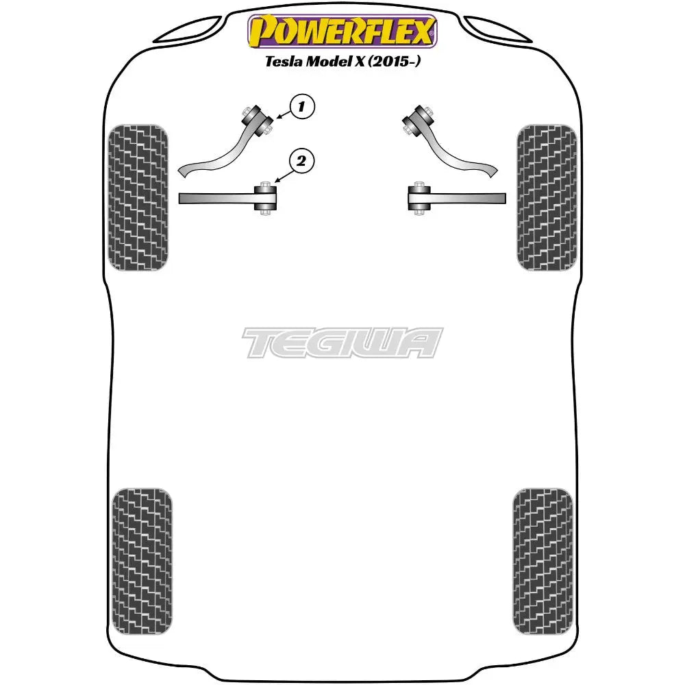 Powerflex Road Series Front Lower Fore Link Inc Bush Kit Tesla Model X 15+