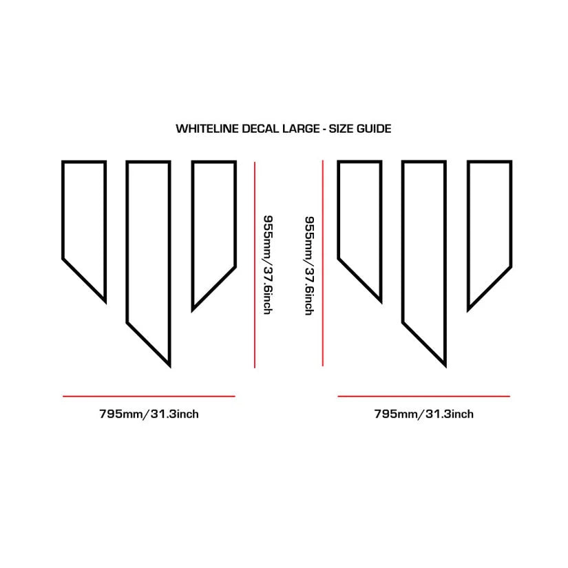 Whiteline Sticker Black Large H-795mm X L-955mm