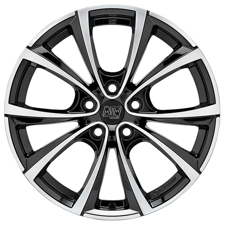 MSW 27T Alloy Wheel 19x10.5 5x120 ET45 64.12mm CB Gloss Black Full Polished