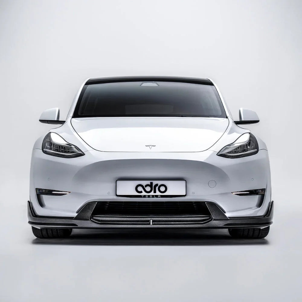 ADRO Carbon Fibre Front Lip V2 Tesla Model Y 19+