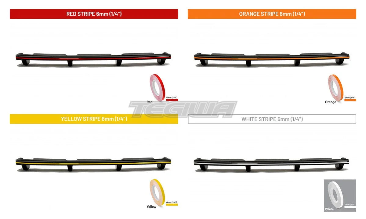 Maxton Design Central Rear Splitter Vertical Bars BMW I3 MK1 Facelift 17-22