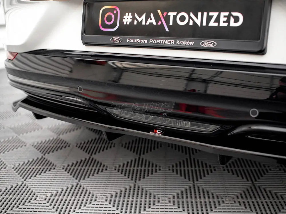 Maxton Design Central Rear Splitter Vertical Bars Ford Mustang Mach-e MK1
