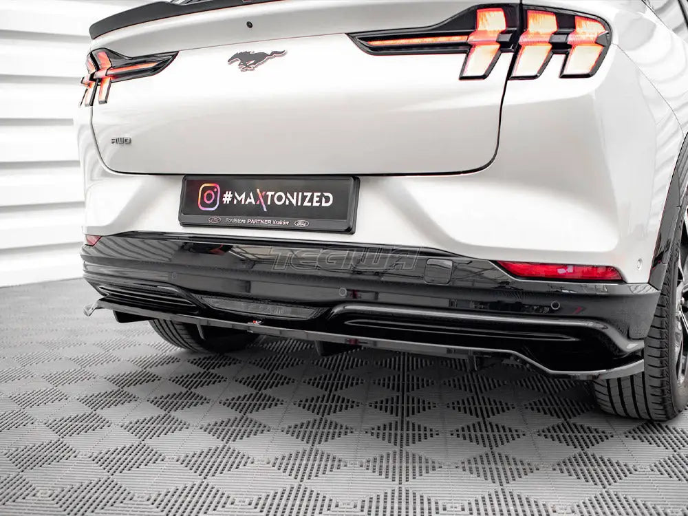 Maxton Design Central Rear Splitter Vertical Bars Ford Mustang Mach-e MK1