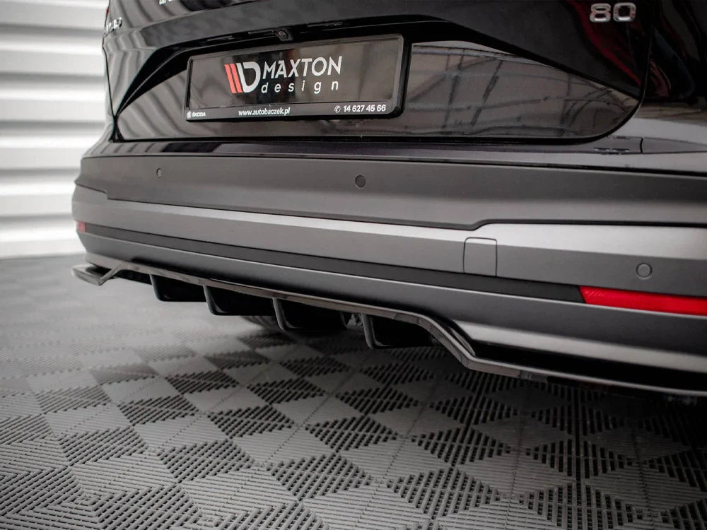 Maxton Design Central Rear Splitter Vertical Bars Skoda Enyaq IV 2020-