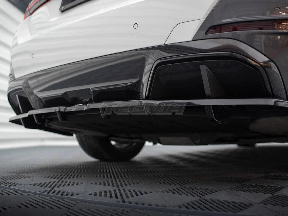 Maxton Design Central Rear Splitter Vertical Bars V.1 BMW i4 M-Pack G26