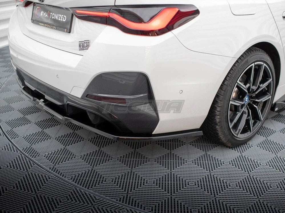 Maxton Design Central Rear Splitter Vertical Bars V.1 BMW i4 M-Pack G26