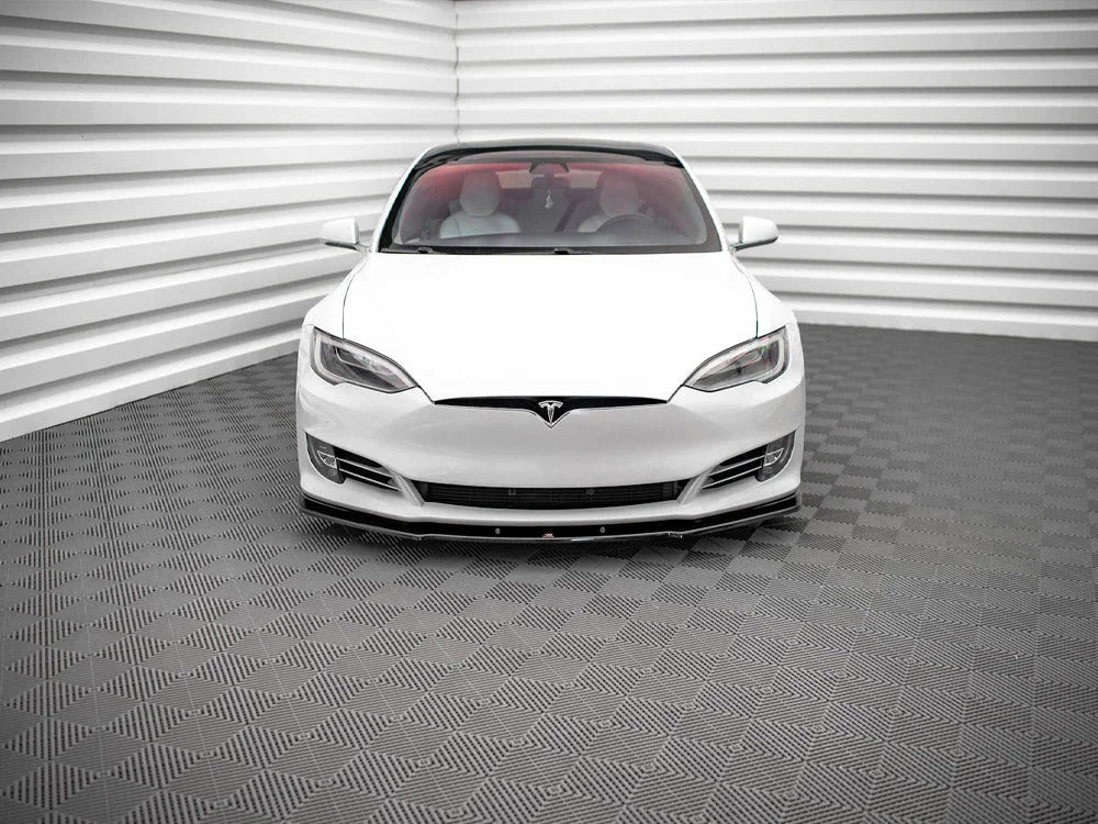Maxton Design Front Splitter V.1 Tesla Model S Facelift 2016-