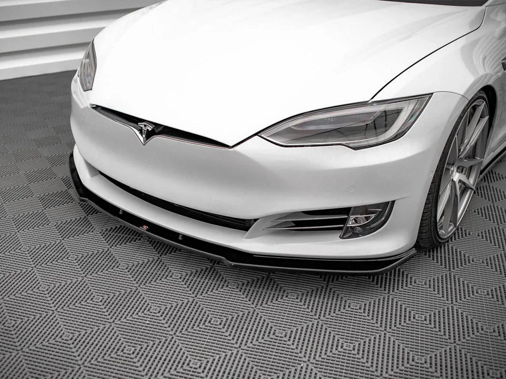 Maxton Design Front Splitter V.1 Tesla Model S Facelift 2016-