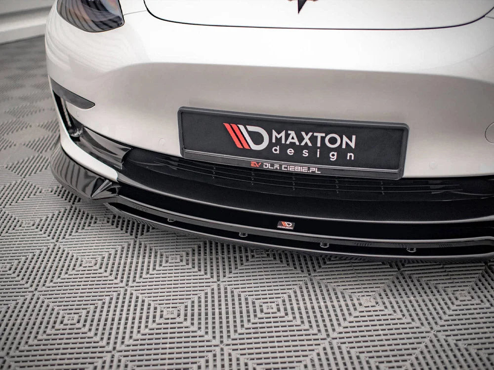 Maxton Design Front Splitter V.3 Tesla Model 3 2017-