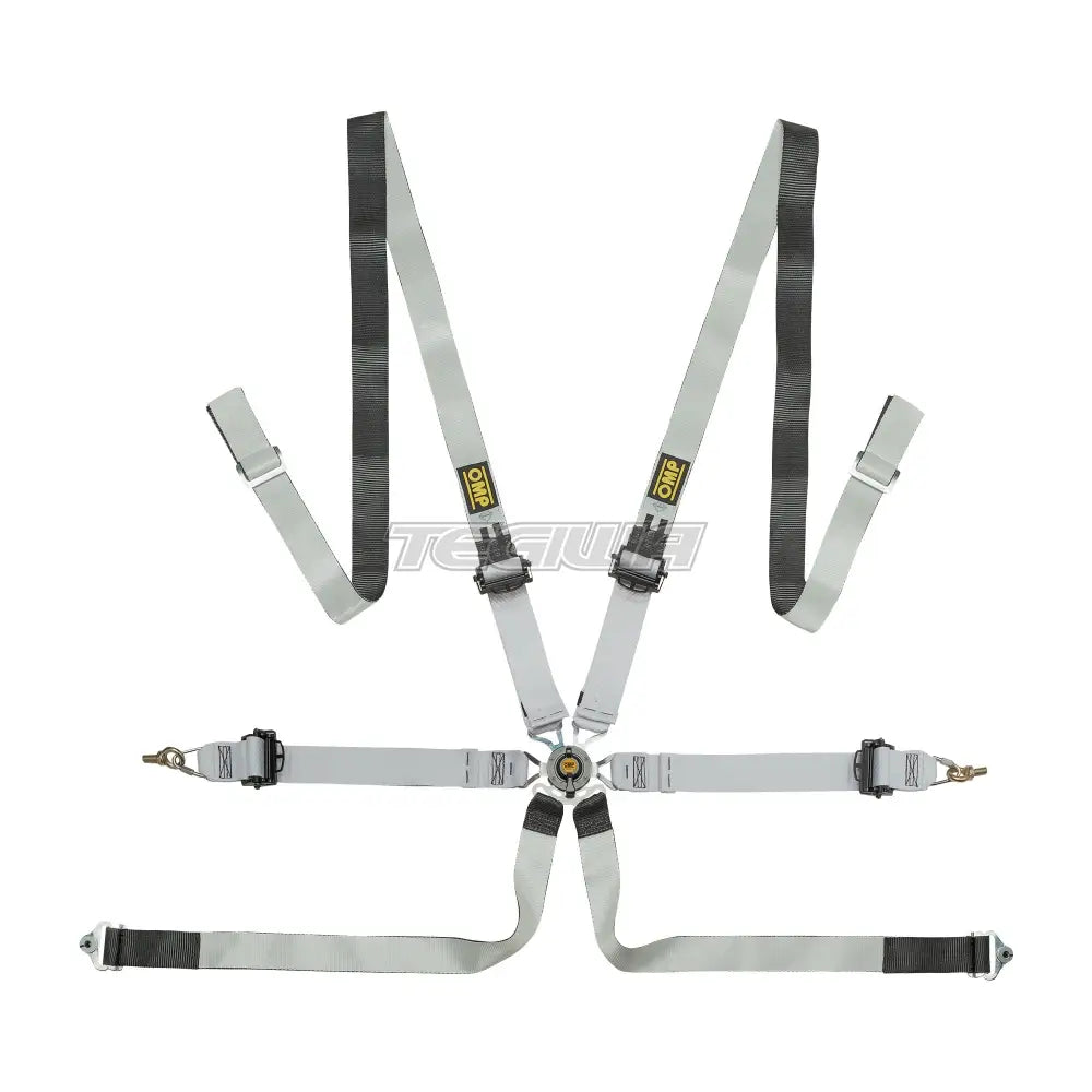 OMP Safety Harness One-D 2in Pull Up FIA 8853-2016 Black/White