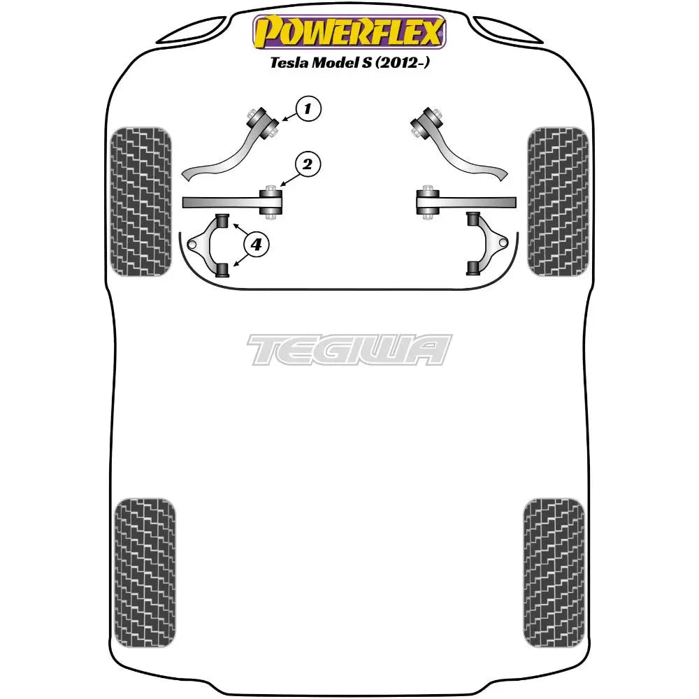 Powerflex Road Series Jack Pad Adaptor Tesla Model S 12+ - PF75-1002