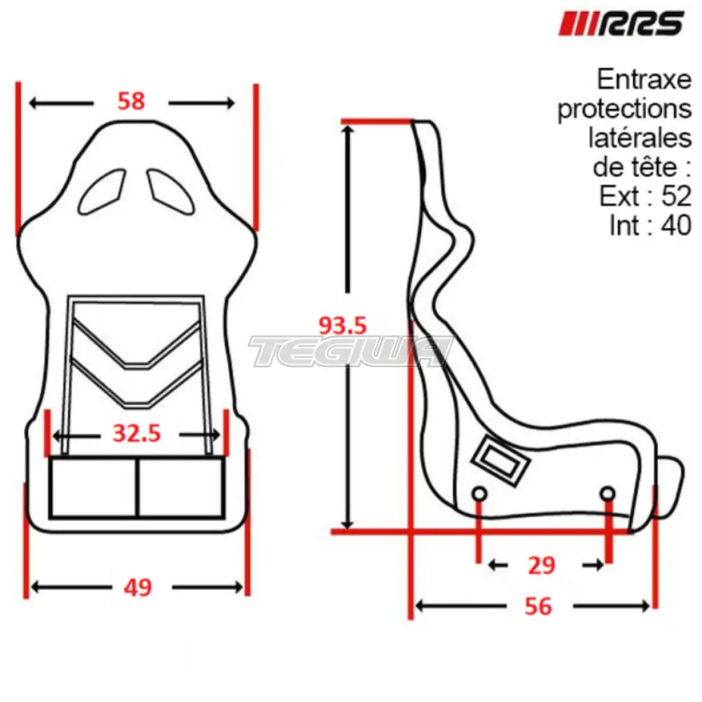 RRS Control Carbon RST-1100 Racing Seat - FIA 8855-1999